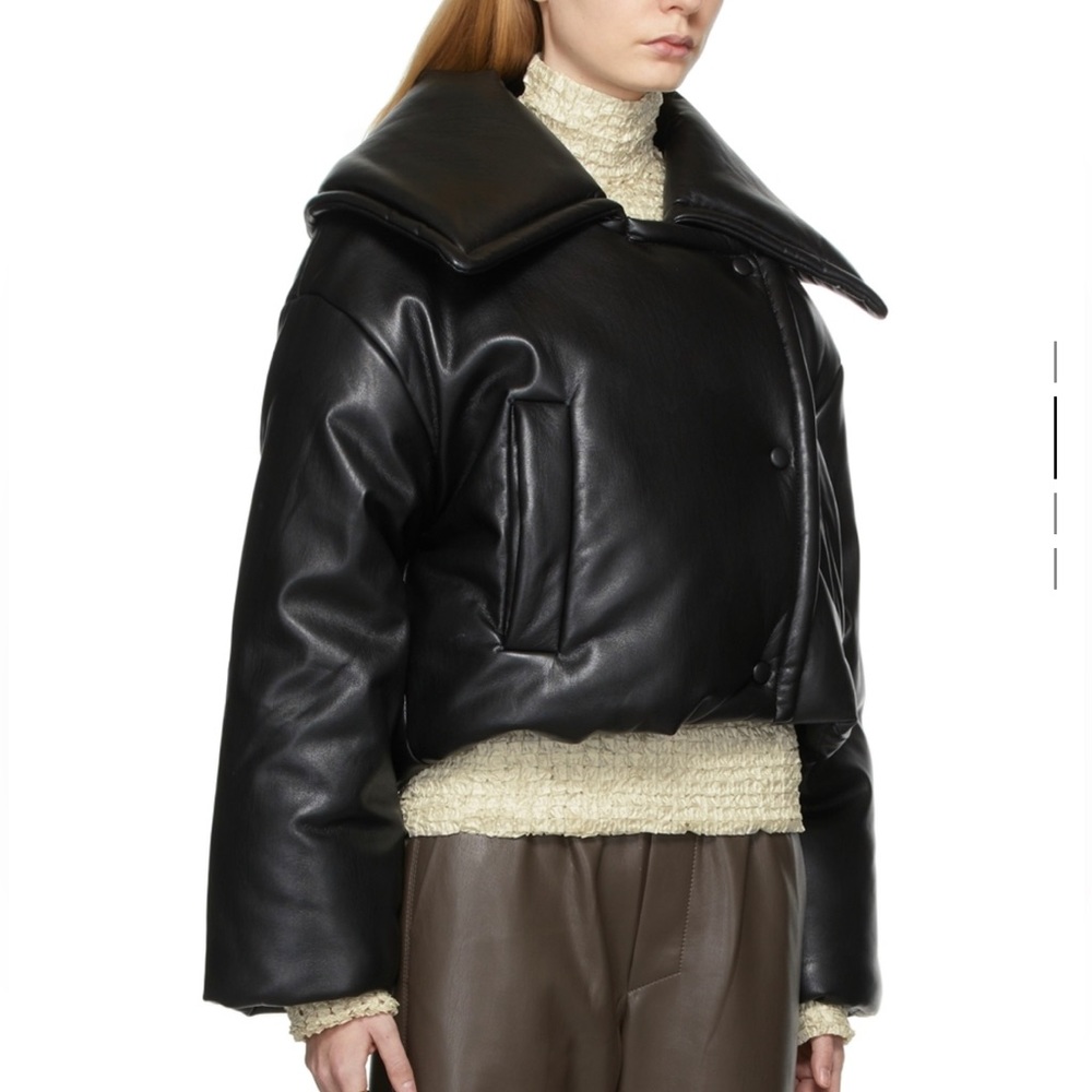 Nanushka Jamie Vegan Leather puffer coat